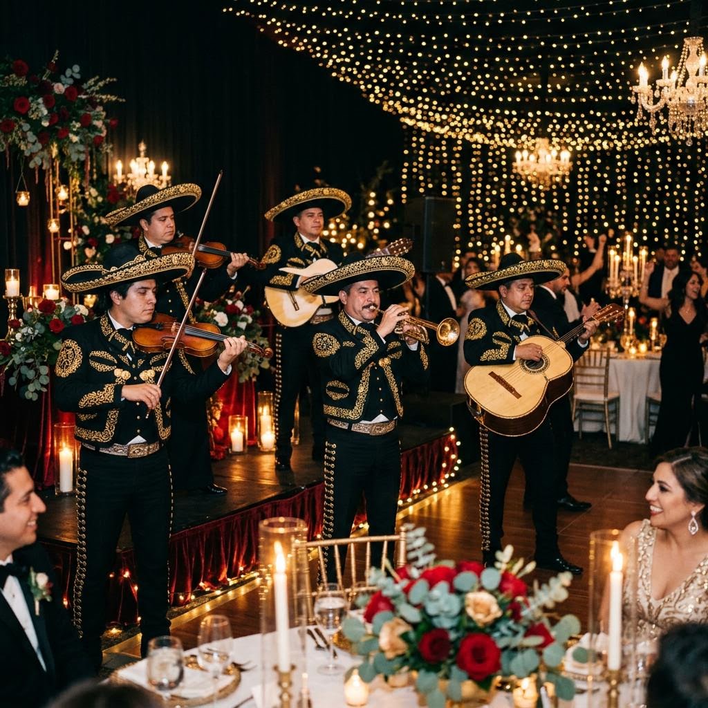 Mariachi musicians in traditional charro suits — Mariachi Gold Corpus Christi